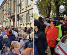 (ФОТО) В Кишиневе на марш «За честные выборы» пришла одна контрпротестующая