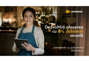 Energbank oferă 8% dobândă anuală la creditele pentru afacerile mici şi mijlocii