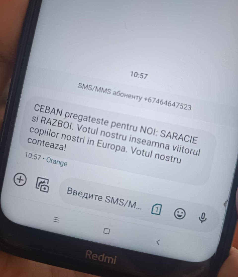 FOTO Un pretendent la șefia Primăriei Chișinău acuză PAS că ar trimite moldovenilor sms-uri cu tentă politică în ziua alegerilor. Reacția formațiunii