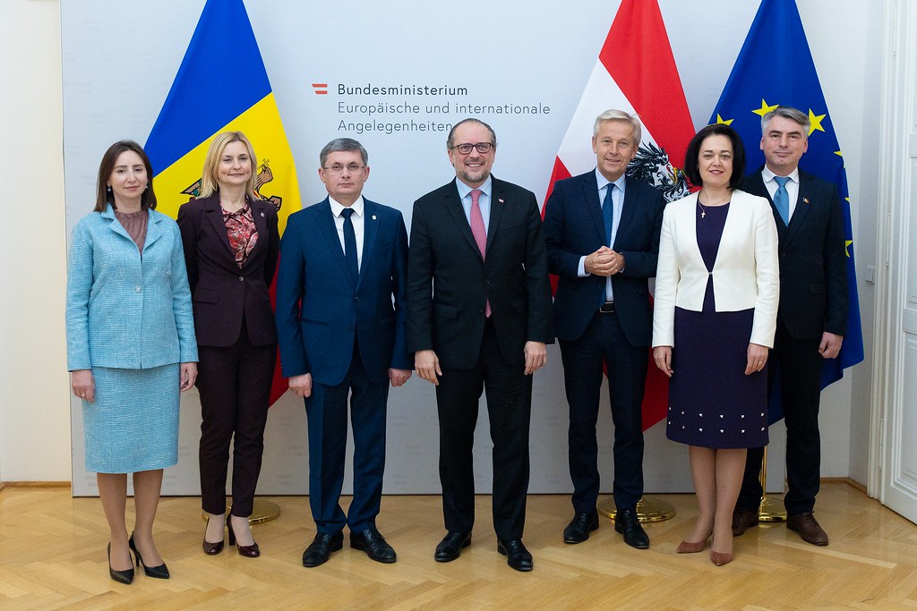 FOTO Investiții austriece, în Moldova? Grosu, la întâlnirea cu ministrul Economiei de la Viena: „Ne-ar permite să creăm locuri de muncă”