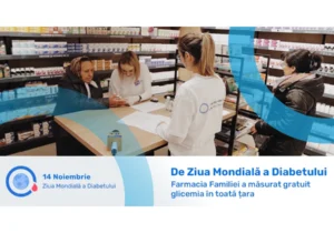 De Ziua Mondială a Diabetului, Farmacia Familiei a măsurat gratuit glicemia în toată țara