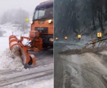 (ВИДЕО) В горных уездах Румынии выпал снег. Местные власти предупреждают автомобилистов