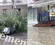 (ВИДЕО) Непогода в Кишиневе: В центре затопило подземный переход