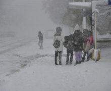 В Кишиневе продлили каникулы в школах и детсадах из-за снегопада. Движение общественного транспорта приостановлено