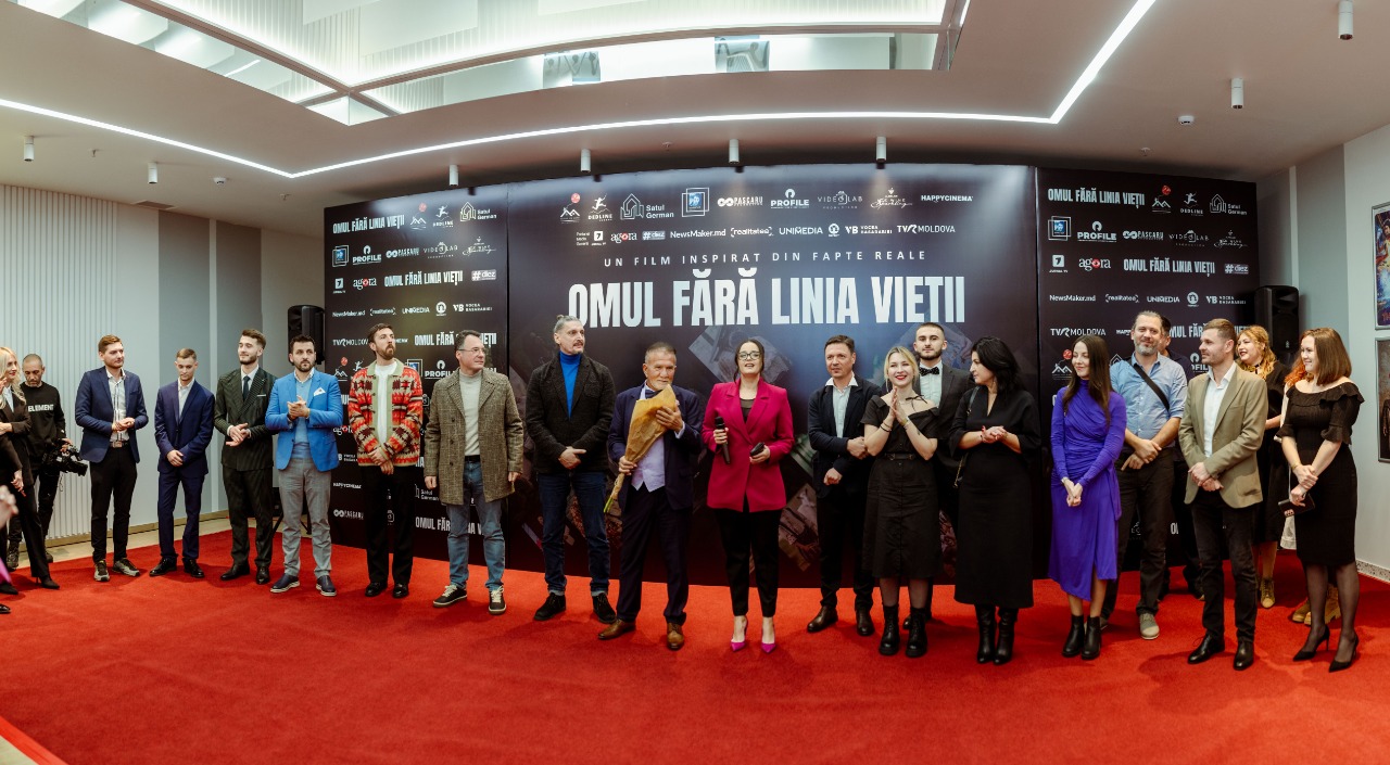 Actori celebri din Moldova și România, la avanpremiera filmului „Omul fără linia vieții”. Lungmetrajul, premiat la „Hollywood Florida Film Festival”, a fost lansat cu aplauze și ovații