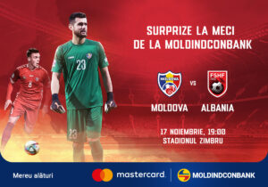 Surprize de la Moldindconbank pentru suporterii care vor urmări pe stadion meciul Moldova – Albania