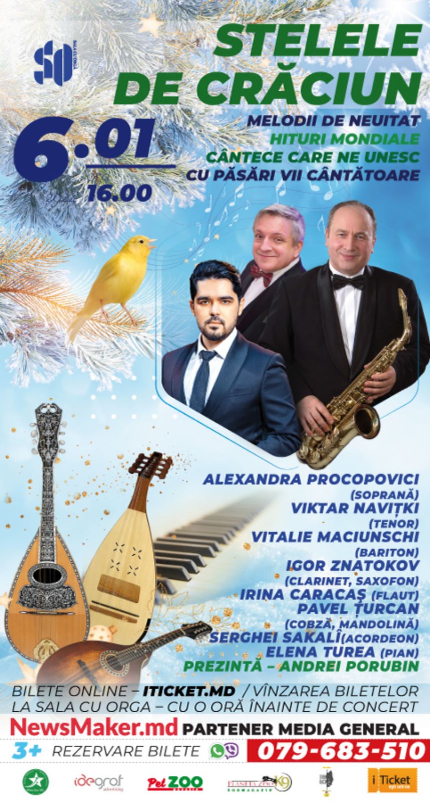 Continuarea unei serii de concerte exclusive cu păsări vii cântătoare  "O Sole Mio"