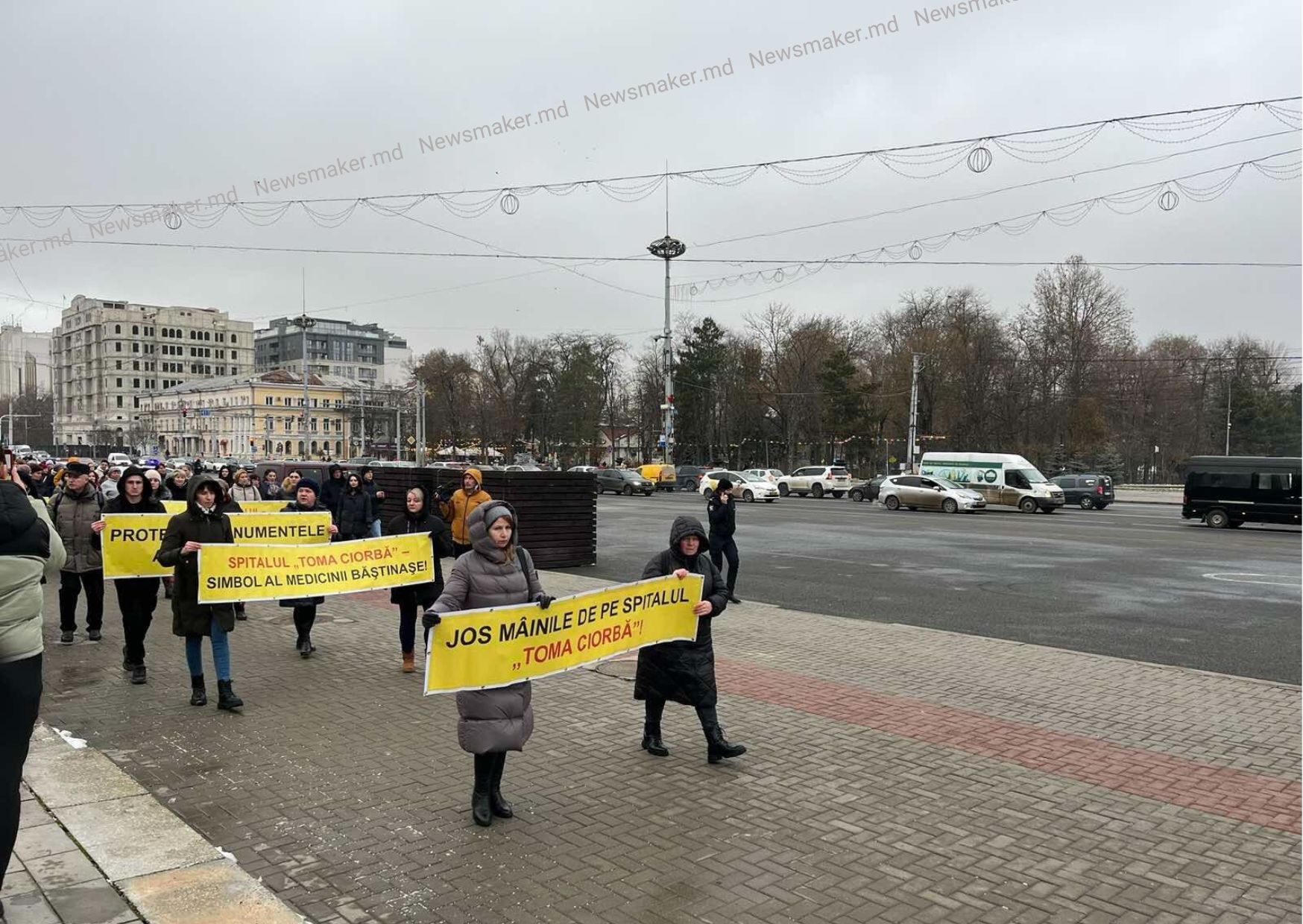 „Reforme și optimizare, dar nu lichidare”. Medicii de la Spitalul „Toma Ciorbă” și cel Dermatologic au protestat în Chișinău