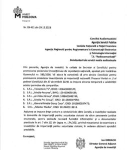 (DOC) Запрещенные в Молдове телеканалы не смогут продолжить вещание. По какой причине?