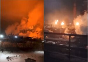 (ВИДЕО) В Липецке дрон атаковал крупнейший сталелитейный завод России