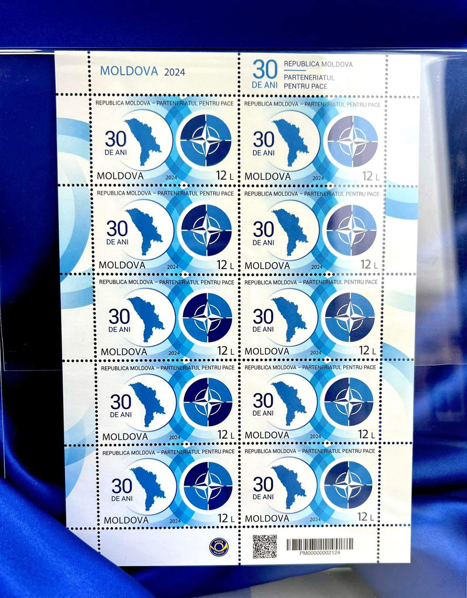 В Молдове выпустили почтовые марки в честь 30-летния подписания рамочного документа НАТО «Партнерство ради мира»
