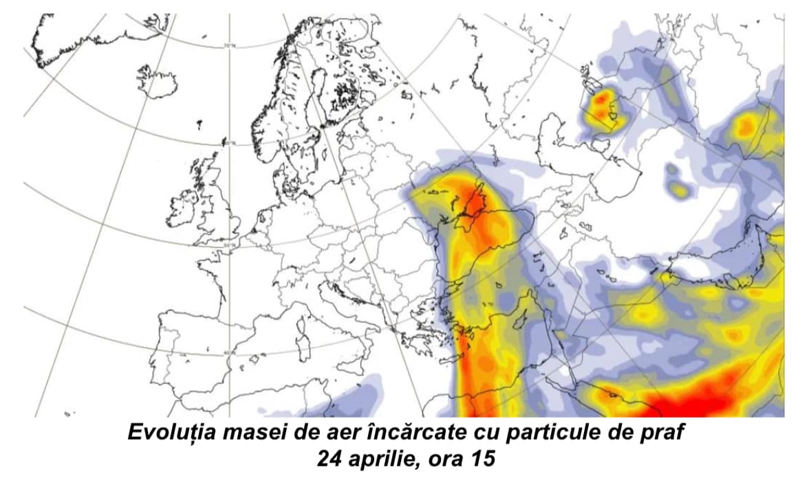 (ФОТО) На Молдову и Румынию движется облако пыли из Сахары