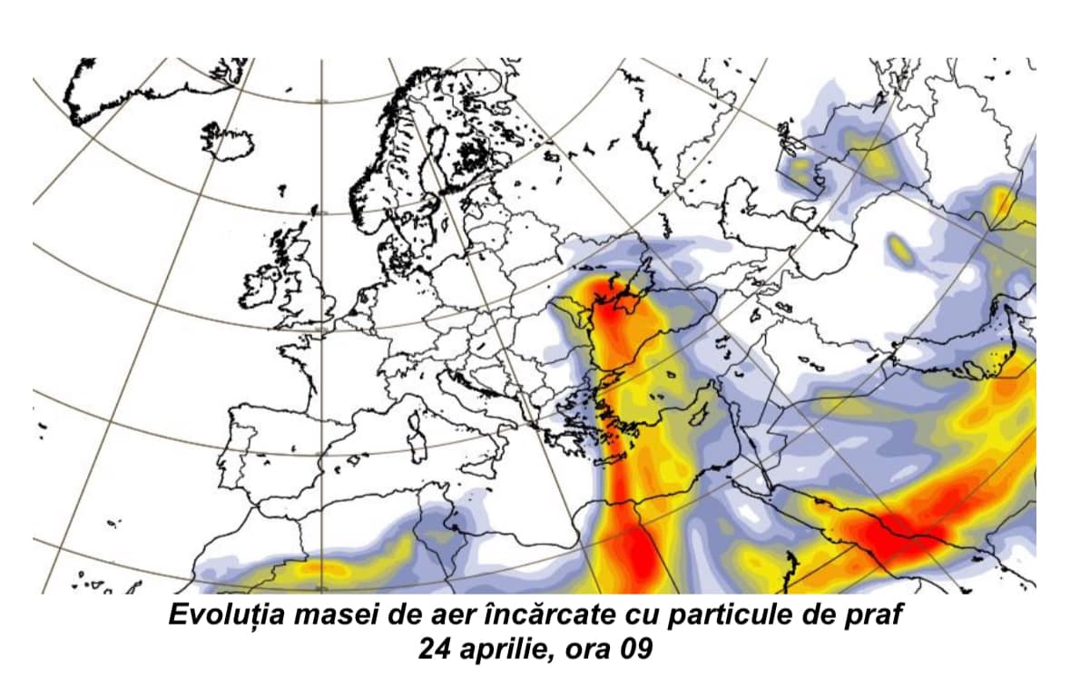(ФОТО) На Молдову и Румынию движется облако пыли из Сахары