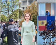 Maia Sandu, din nou în Găgăuzia: oamenii lui Șor au întâmpinat-o cu protest, universitatea din Comrat – cu drapelul UE arborat pe clădire