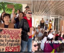 (ВИДЕО) В Кишиневе ЛГБТ-сообщество провело акцию у театра «Geneza Art». Его директор заявила, что не верит в любовь между людьми одного пола