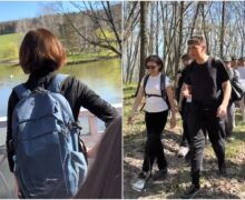 VIDEO Maia Sandu și-a pus rucsacul și a pornit în drumeție prin pădure. Cu cine și-a petrecut președinta ziua de duminică