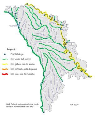 Codul galben de inundații pe Nistru – prelungit. Cu cât a crescut nivelul apei