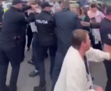 (ВИДЕО) Сторонники Шора пытались заблокировать бул. Дачия перед прибытием Блинкена. Как это прокомментировали в полиции