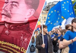 (ВИДЕО) «Значит, они поддерживают кровавую войну». Как в Молдове прошел День Европы и марш Победы