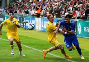 Naționala Moldovei la fotbal a pierdut în meciul amical cu Ucraina. Sandu și Grosu, în tribunele stadionului Zimbru FOTO 