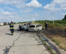 В Страшенах в результате ДТП загорелись два автомобиля. Пять человек погибли