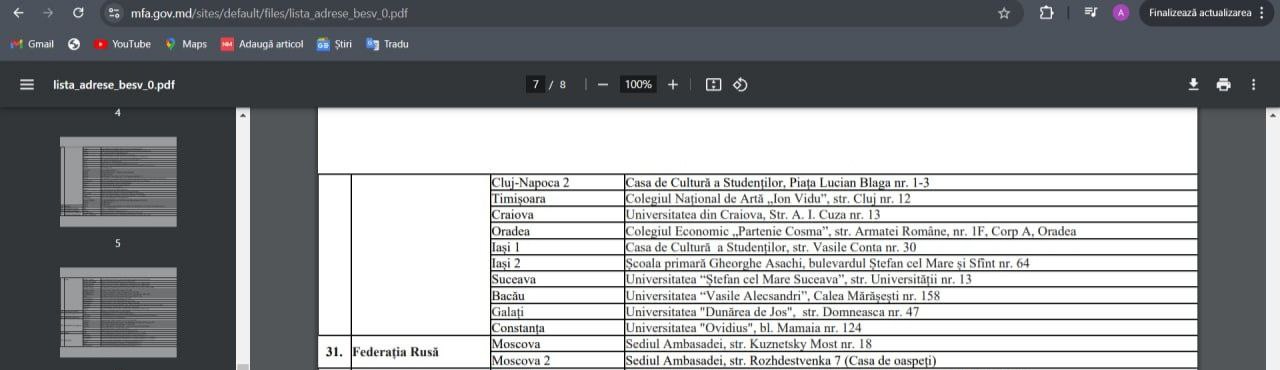 Nu au ajuns la un consens? MAE spune că în Rusia vor fi deschise 2 secții de votare, iar CEC - 5