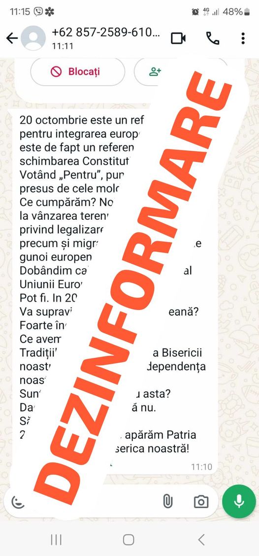 FOTO Mesaje false despre referendum și prezidențiale: „Unele par să vină din Indonezia”. Atenționarea autorităților