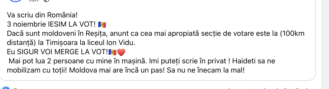 „Să ne ridicăm la un nou record”. Diaspora moldovenească se mobilizează pentru a ajunge la vot pe 3 noiembrie