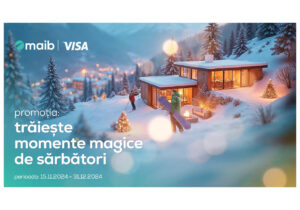 Trăiește magia sărbătorilor cu maib și Visa! Câștigă premii și transformă-ți sărbătorile de iarnă din acest an în experiențe de neuitat