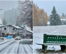 Prima ninsoare! Ninge ca-n povesti la Brașov (FOTO)