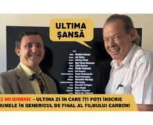 Ultima șansă: Ultima șansă: 12 noiembrie – ultima zi în care îți poți înscrie numele în genericul de final al filmului CARBON