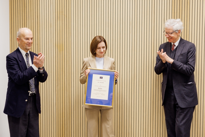 Maia Sandu, distinsă cu Premiul European „Richard Coudenhove-Kalergi” la Bruxelles (FOTO)