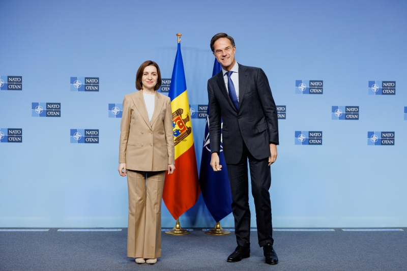 Maia Sandu și Mark Rutte, întrevedere la Bruxelles: „NATO va continua să sprijine reziliența Moldovei” (FOTO)