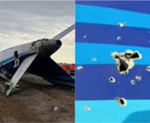 Avionul prăbușit în Kazahstan a fost doborât? Pe fuzelajul aeronavei au fost observate găuri (VIDEO)