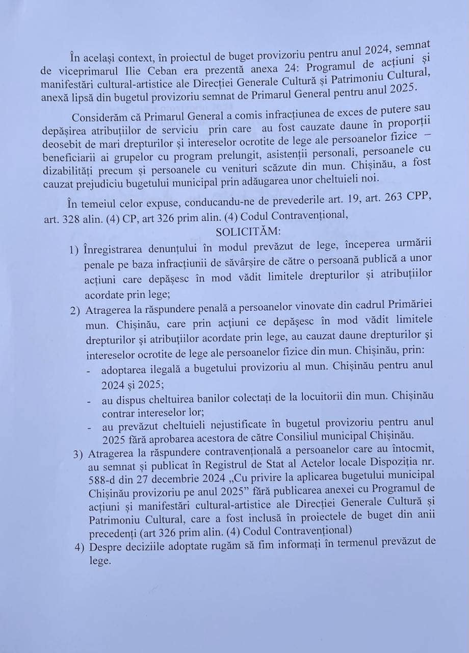 Denunț la Procuratura Generală. Consilieri PAS: „Primarul a depășit flagrant atribuțiile de serviciu”