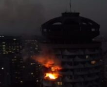 Incendiu la Botanica. Arde un apartament de la etajul 17 din blocul „Romanița” VIDEO